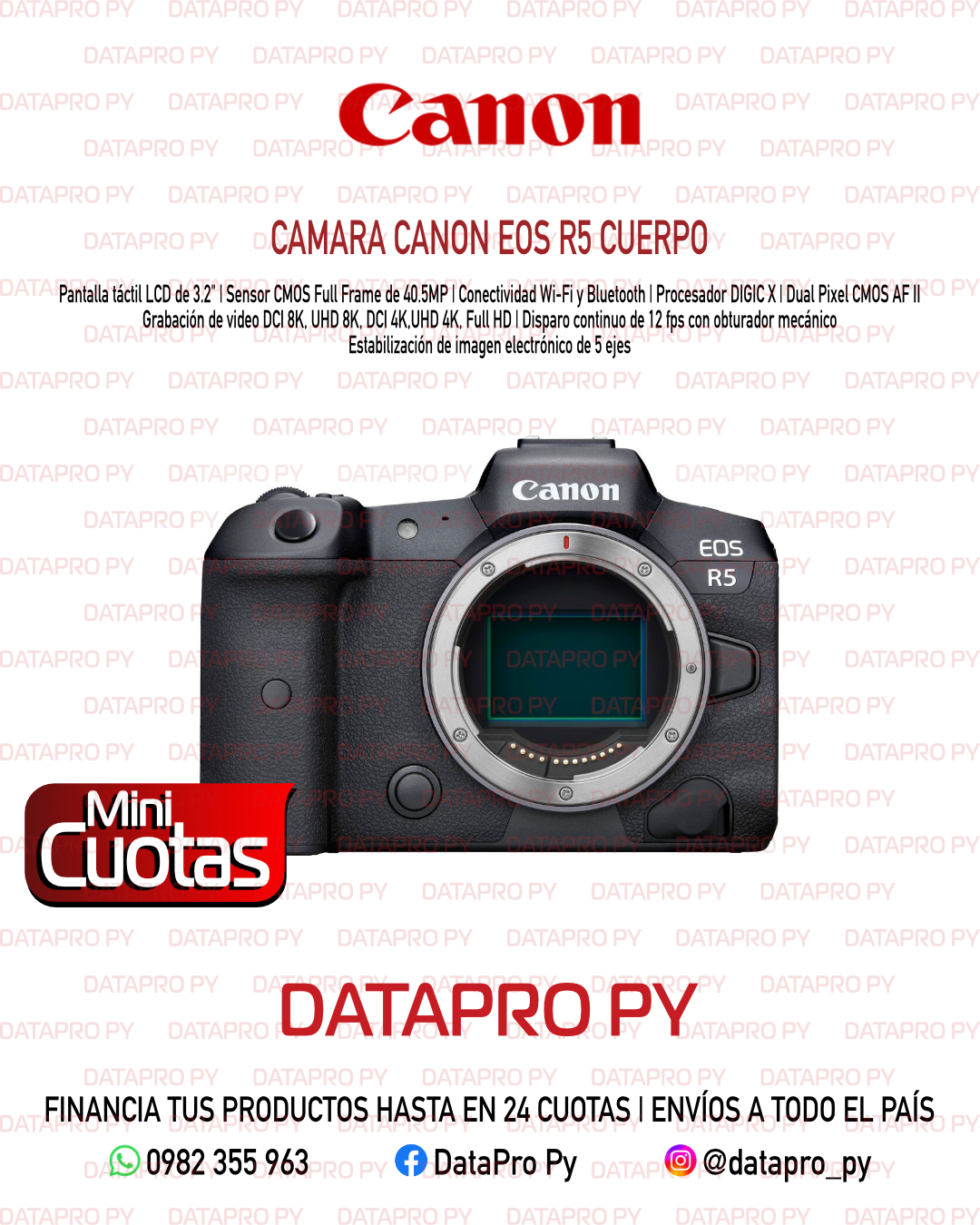 Cámara Canon EOS R5 Cuerpo